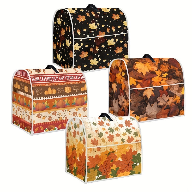 Thanksgiving Kitchen Appliances Cover - Portable Dust Proof Covers for Maple Leaf Coffee Maker, Blender, Mixer, and Juice Machine