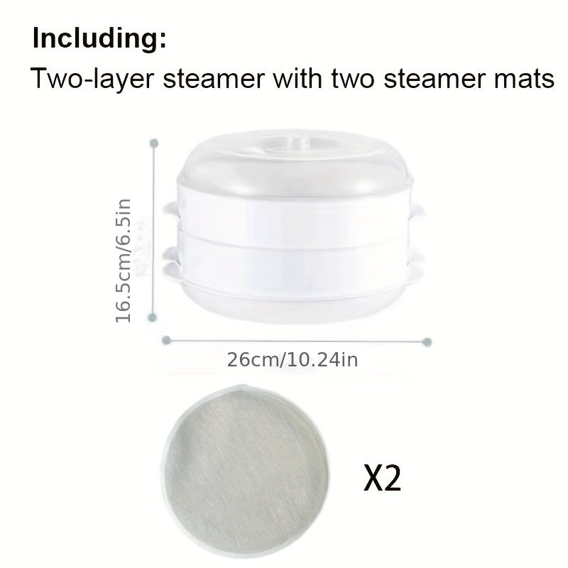 1 piece Microwave Steamer features easy cleaning and heat resistance, suitable for use in kitchens, restaurants, hotels, school canteens, pots, and kettles. No electricity needed.