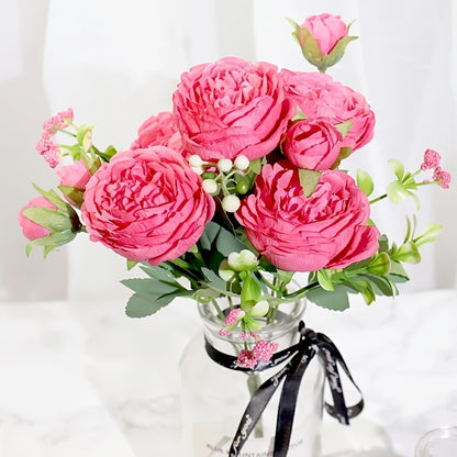 1 Artificial Peony Flower Stem for DIY use at weddings, offices, parties, and homes.