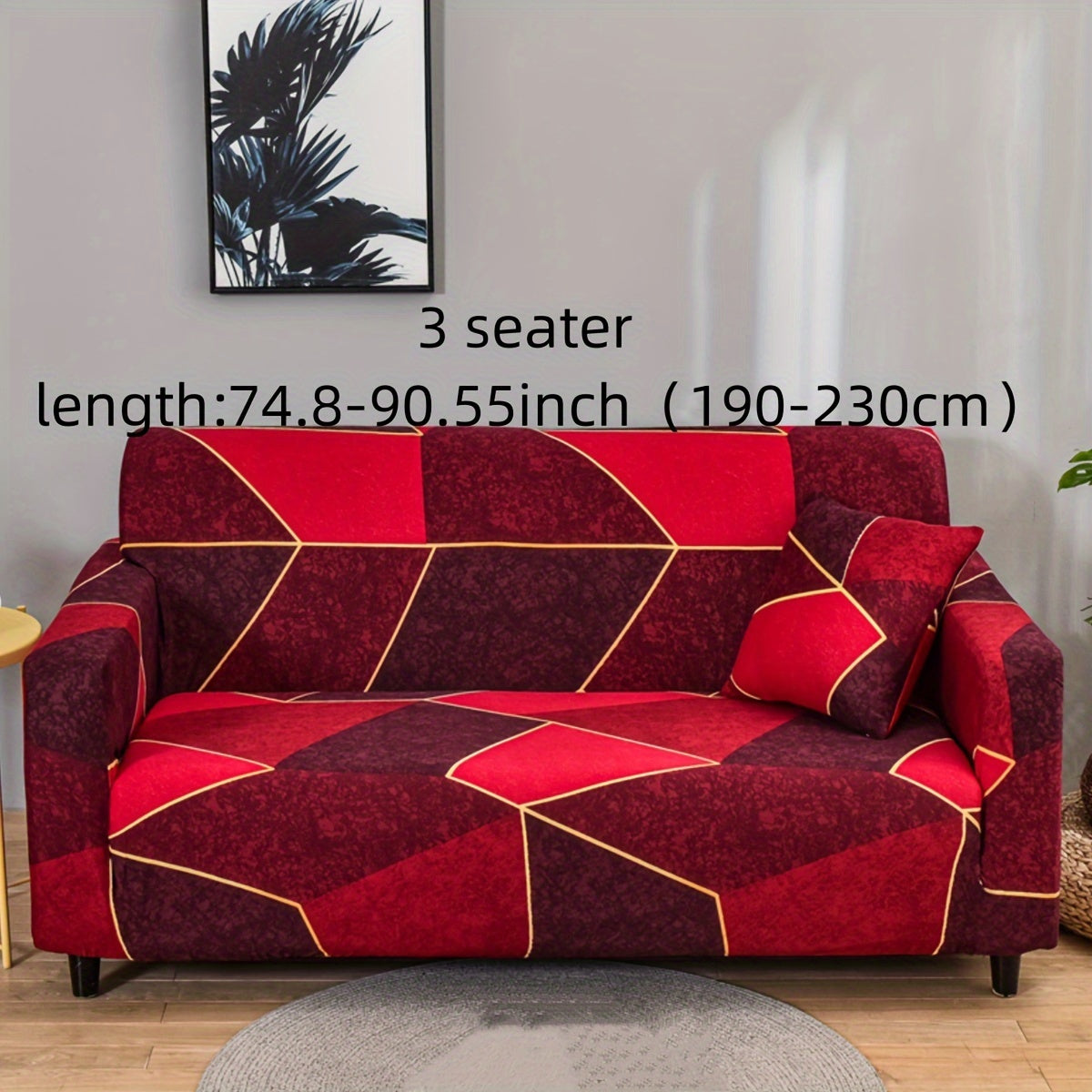 1 Printed Sofa Cover with 1 Free Cushion Cover