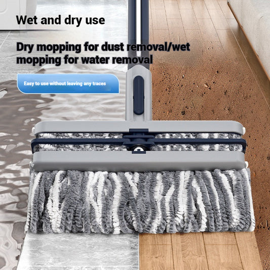 Multi-functional Wet and Dry Mop featuring a Quick-Dry Stainless Steel/Plastic Handle - 25cm Thickened Cleaning Mop for Easy Cleaning of Floors, Walls, Bedrooms, Living Rooms, and Bathrooms - Effortless Water Removal, No Missed Spots, Perfect for Floor