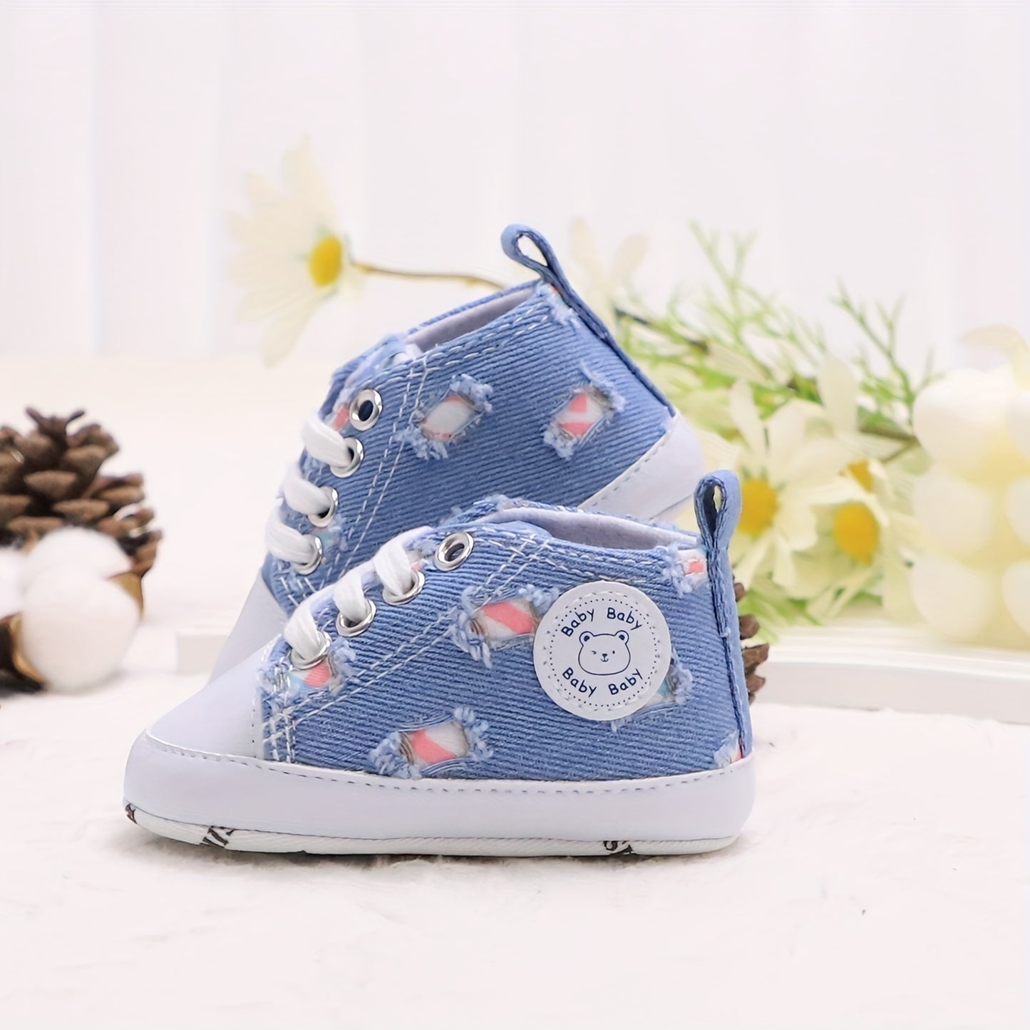 Customized baby cowboy sports fashion canvas shoes, lightweight, anti-slip, ideal for daily and sports wear in spring and autumn.