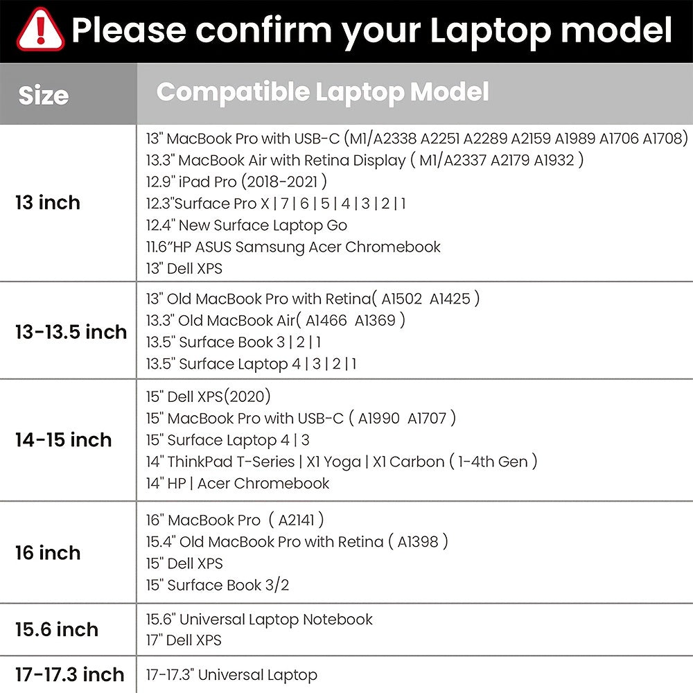 33.02/35.56/39.62 Cm Laptop Shoulder Bag, Waterproof 360 Protective Case with Shoulder Strap and Handle