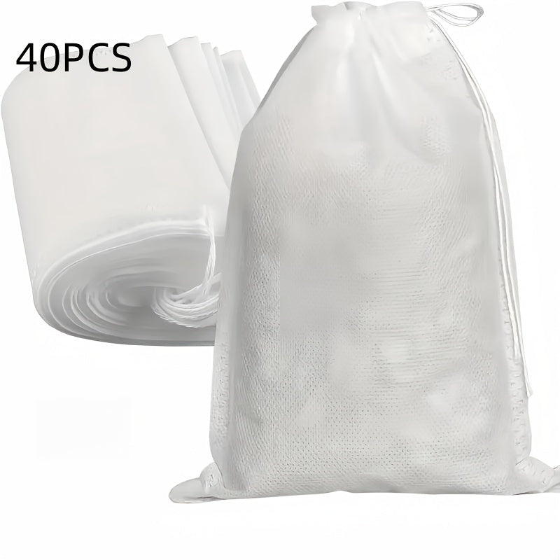 White Drawstring Dust Bag made of breathable non-woven fabric - Ideal for protecting and storing shoes