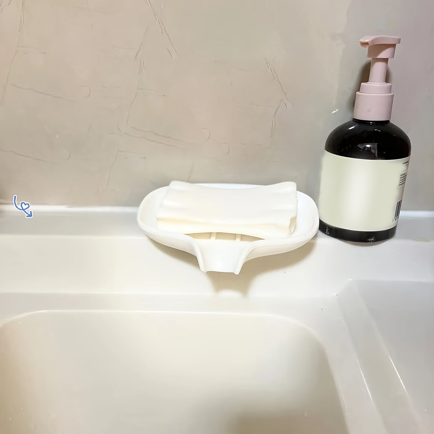 Simple soap dish for bathroom with minimalist design to hold and drain soap.