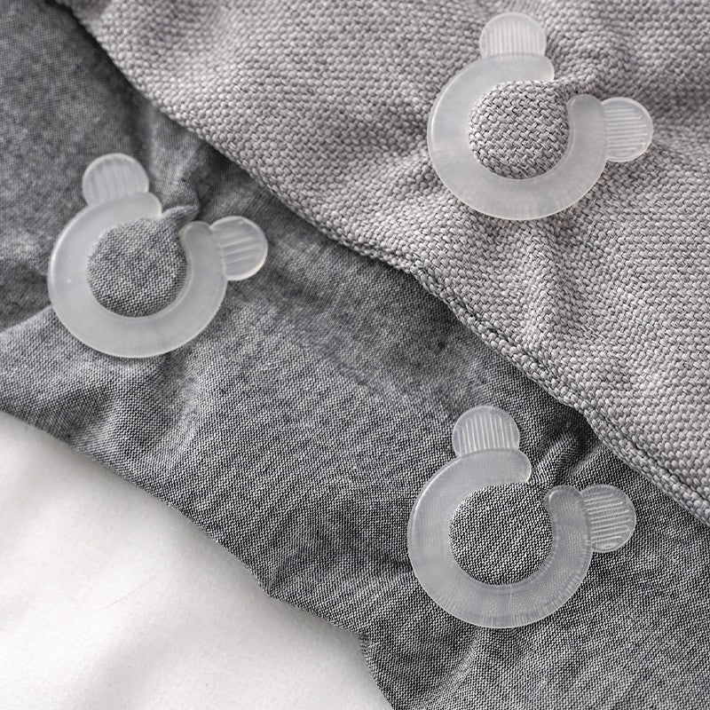 Invisible Non-Slip Bed Sheet Clips - Set of 4, Clear Polypropylene Plastic Clamps, Space-Saving Thin Design, Organizer for Home Bedding, Secure and Invisible Solution