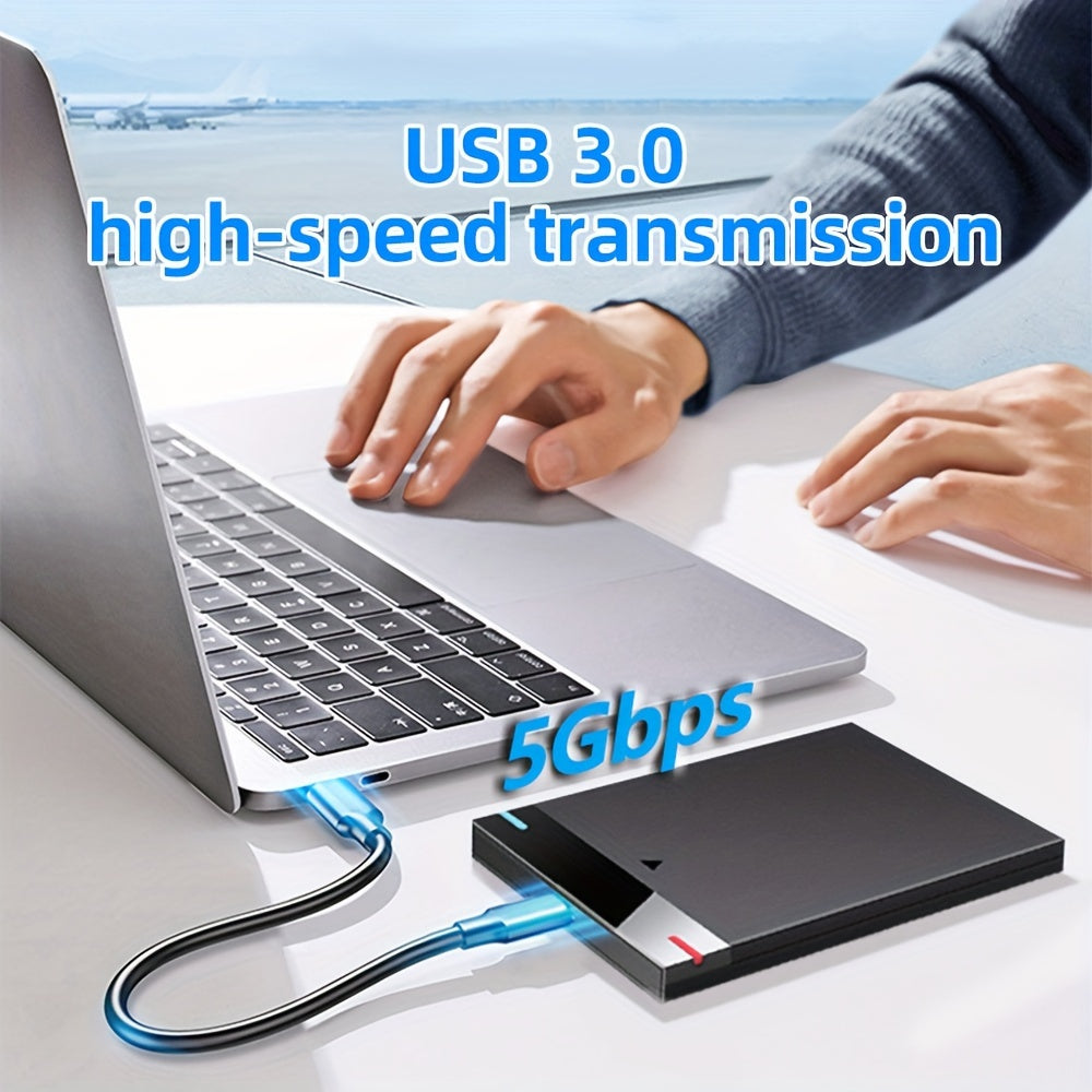 320GB Portable External Hard Drive with USB 3.0 for fast and stable data transfer, compatible with PC, laptop, and smartphone for easy storage expansion.