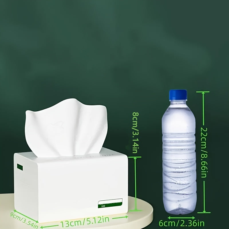 Premium 5-Ply Facial Tissue Paper - 500 Sheets: Soft, Pure White, and Perfect for Home, Car, Dorm, Office, or On-the-Go