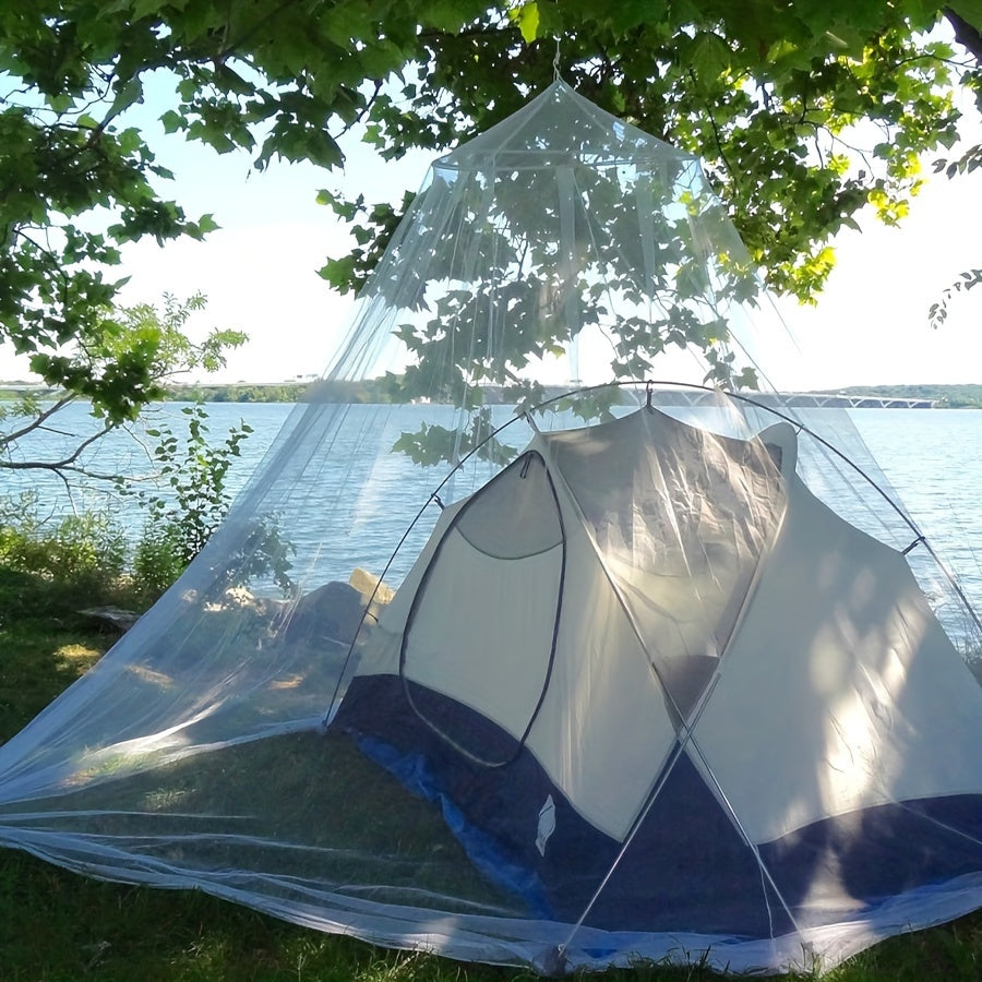 The versatile Extra Large White Mosquito Net Canopy is ideal for both indoor and outdoor use. Perfect for camping, sleepovers, and garden protection, this canopy fits single to California King size beds, cribs, hanging bed nets, and is perfect for travel.