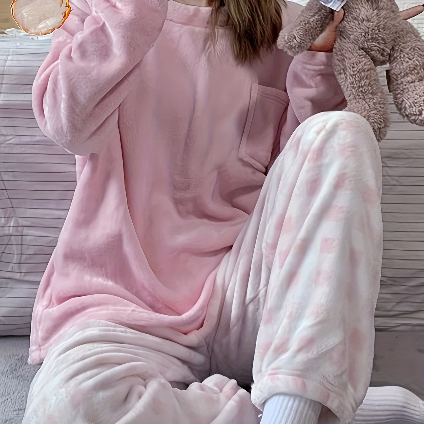 Velvet Plaid Pajama Set for Cozy Winter Nights.