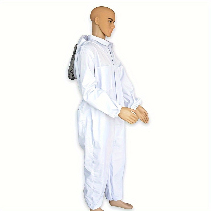 Durable full body beekeeping suit with hood for beekeepers, multiple sizes available