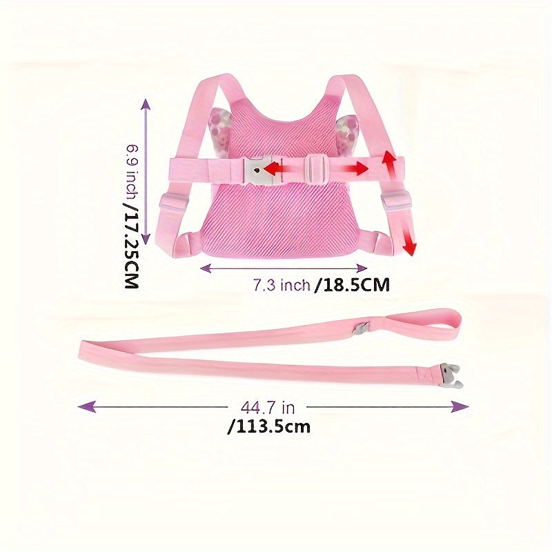 Набор безопасного ремня и поводка с прочными полиэстеровыми крыльями бабочки для девочек - Обеспечение защиты и безопасности