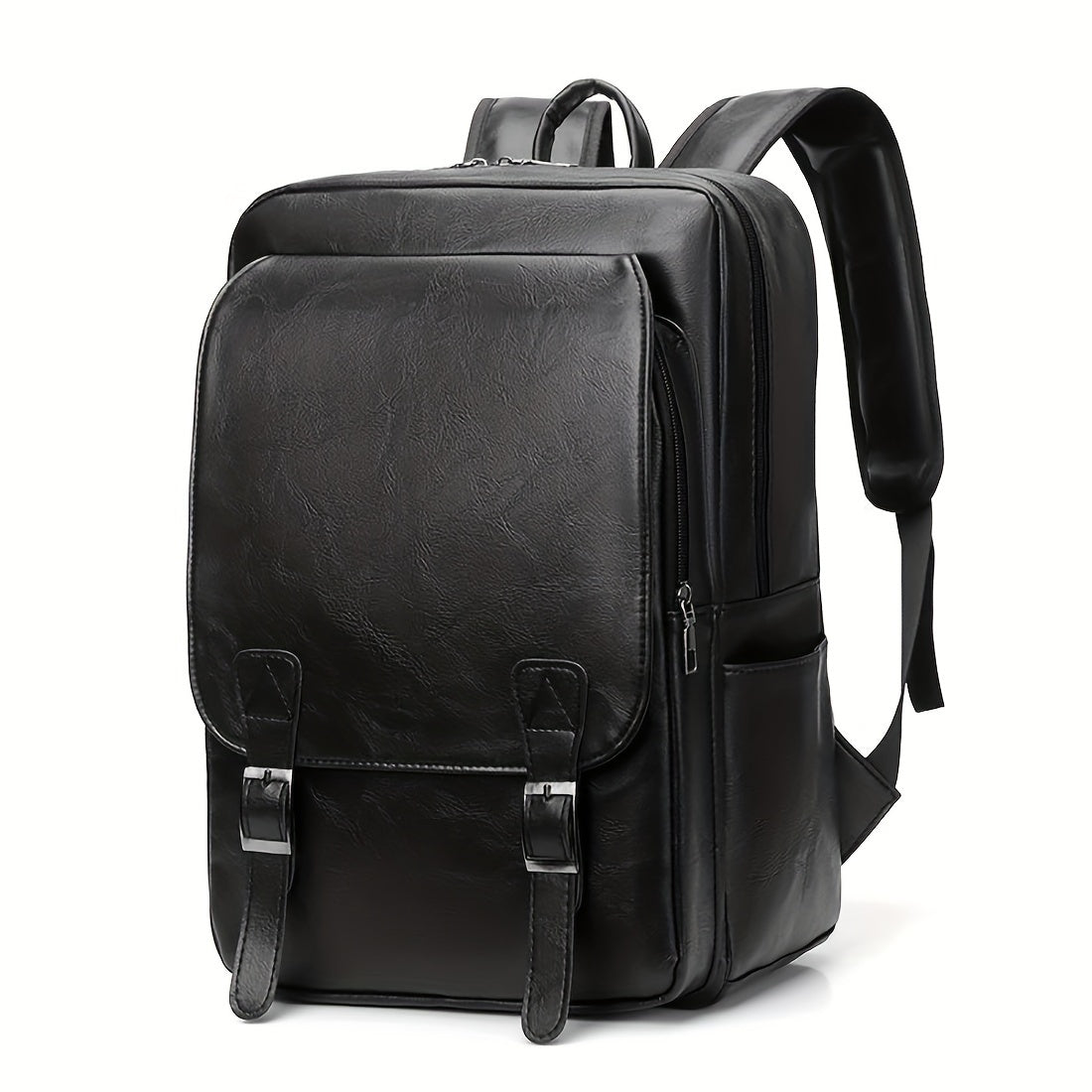 New men's backpack with genuine texture, large capacity, Korean style, suitable for business trips, computer bag, travel, and student use. This vintage-style backpack is trendy, versatile