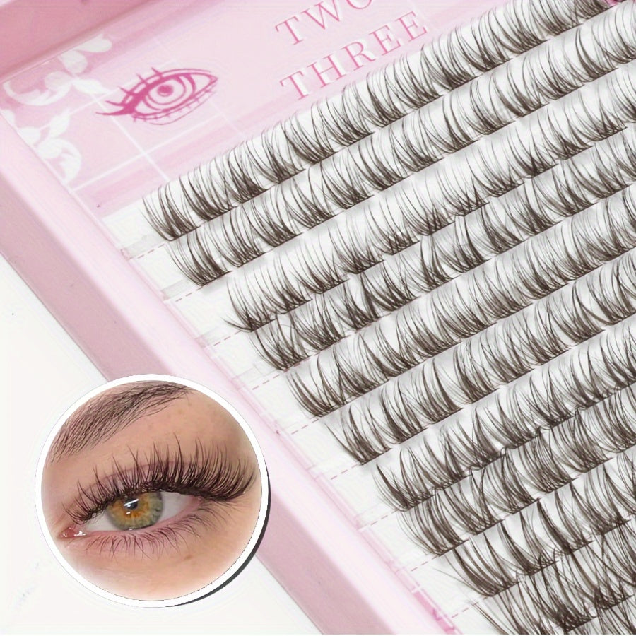 12 rows of 168 natural style false eyelashes for a DIY natural look to enhance your eyes' beauty.