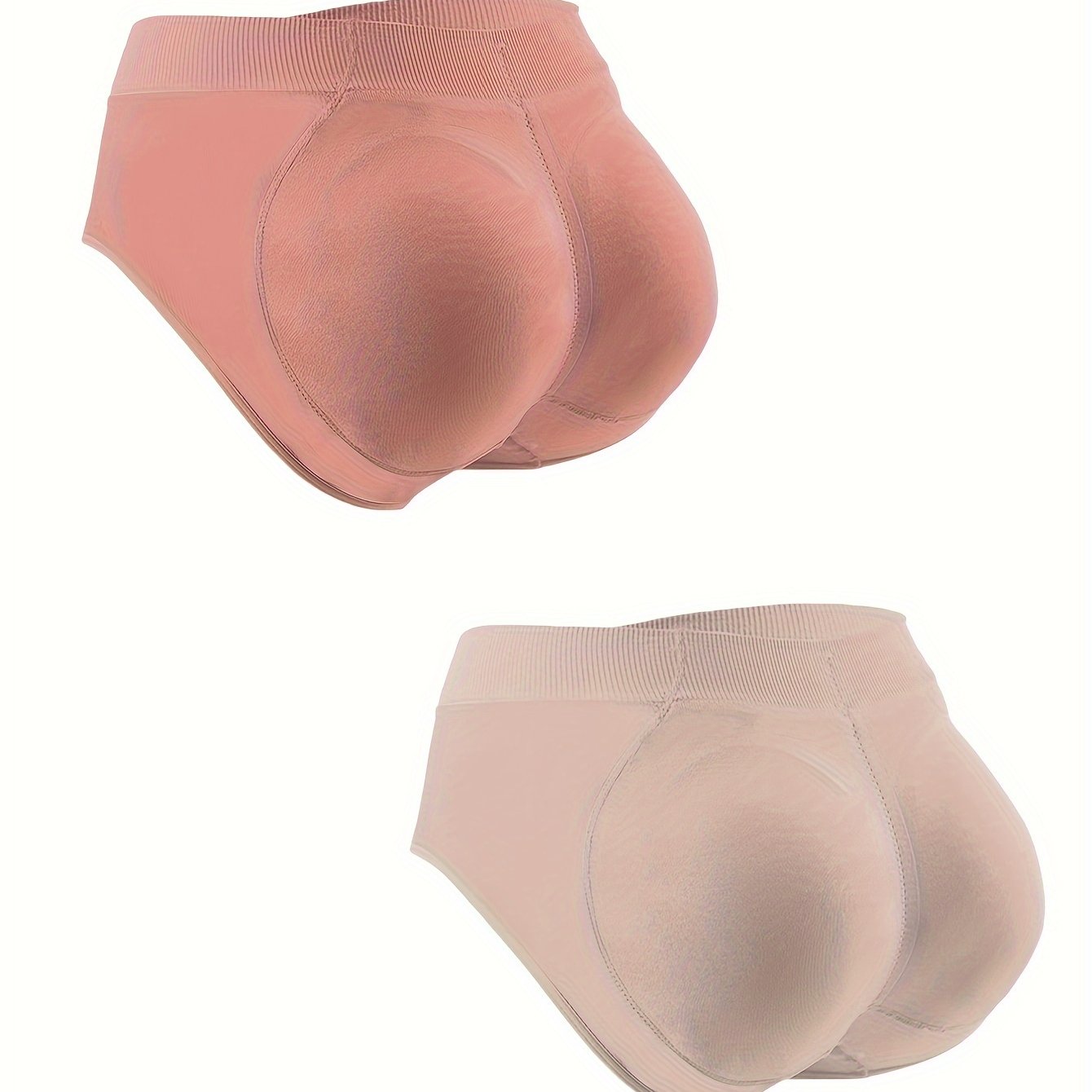 2 Fake Butt Padded Shaping Panties for Women, Comfortable & Breathable Butt Lifting Underwear