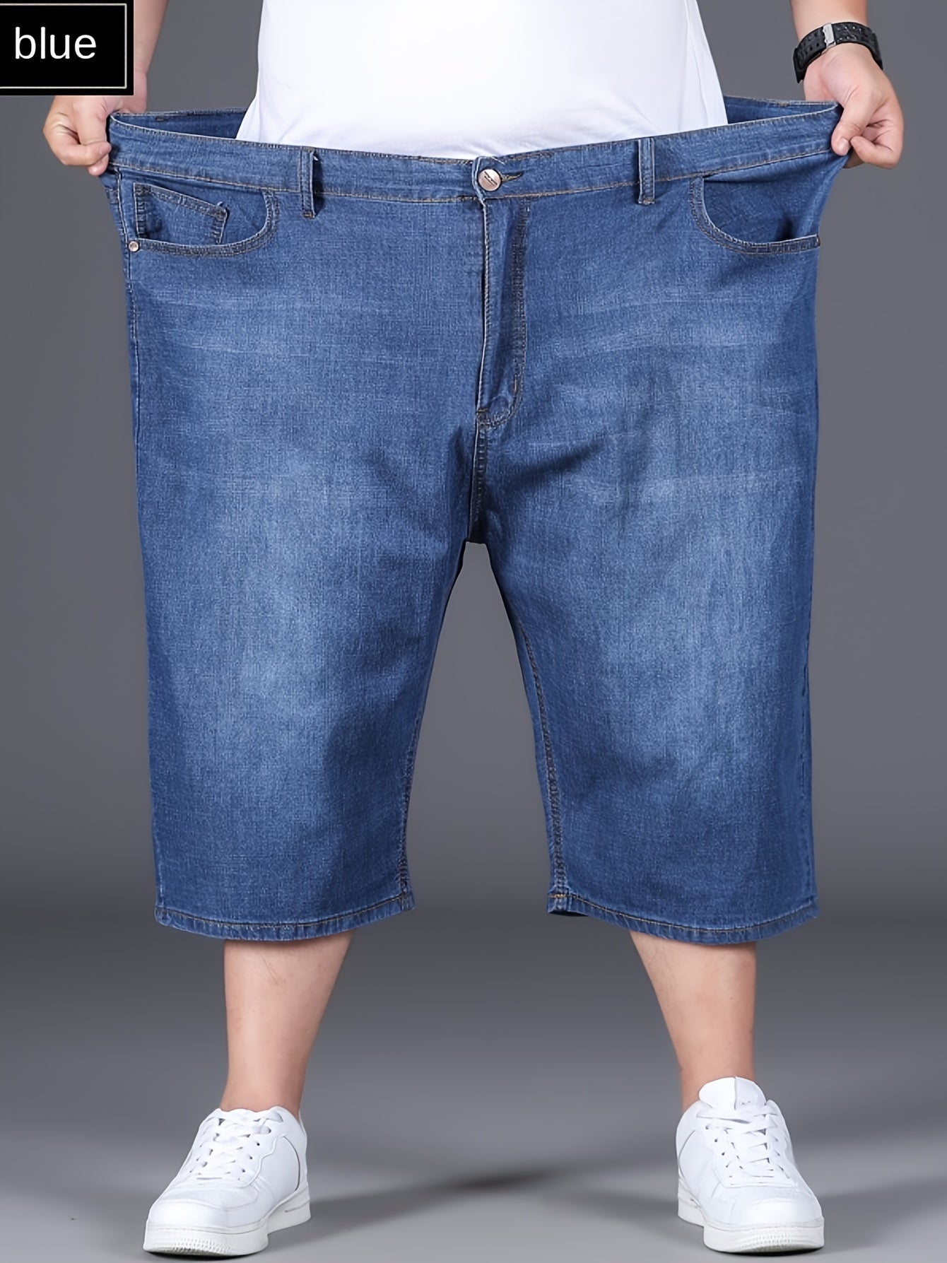 XL Denim Shorts for Big Men: Classic style, breathable, cool, comfortable fit for sports and summer fashion.