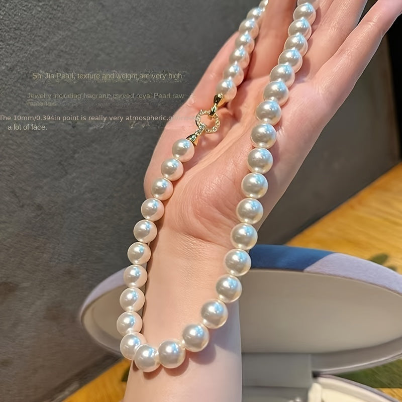 Stylish Boho Freshwater Pearl Necklace with December Birthstone, 925 Silver Clasp, Natural Stone, Elegant Design for Everyday and Special Occasions, Perfect Mardi Gras Gift for Both Men and Women