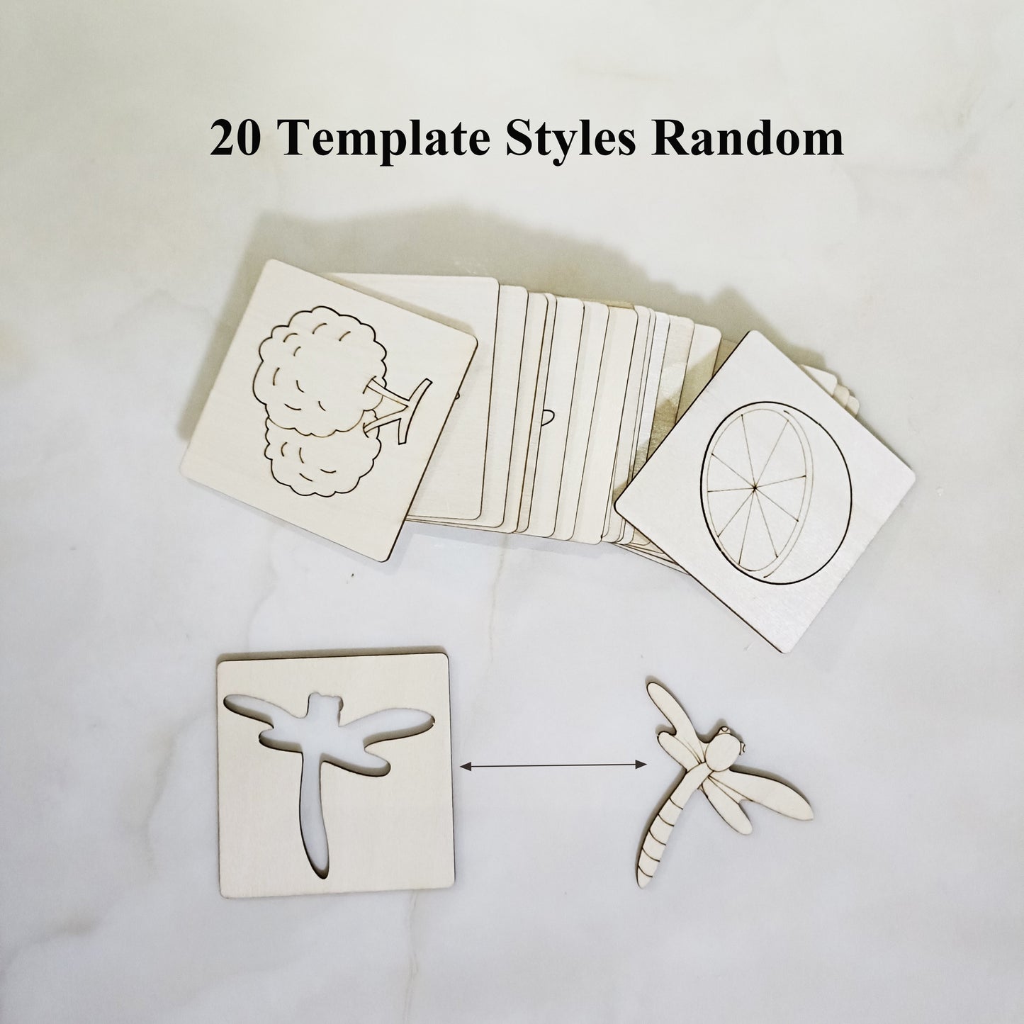 20 wooden drawing stencils for educational gift