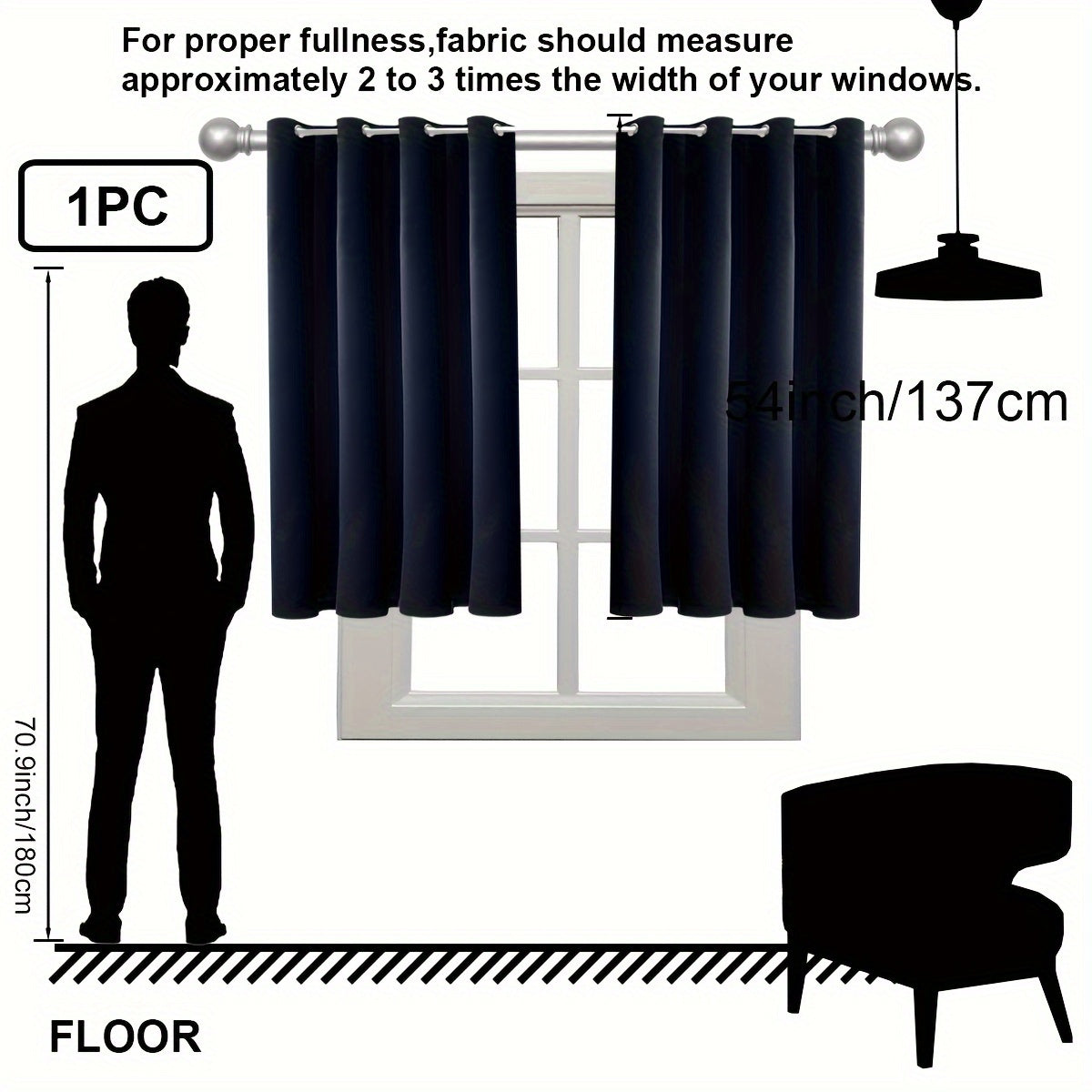 1PC Insulation and Blackout Circle Curtains, Ideal for Bedrooms and Living Rooms, Minimize Noise and Light Blocking