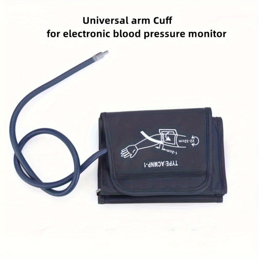 1 piece arm cuff for electronic blood pressure monitor with non-electric sphygmomanometer upper armband. Fits 17-52cm, no battery required. Easy inflation cuff with flexible canvas