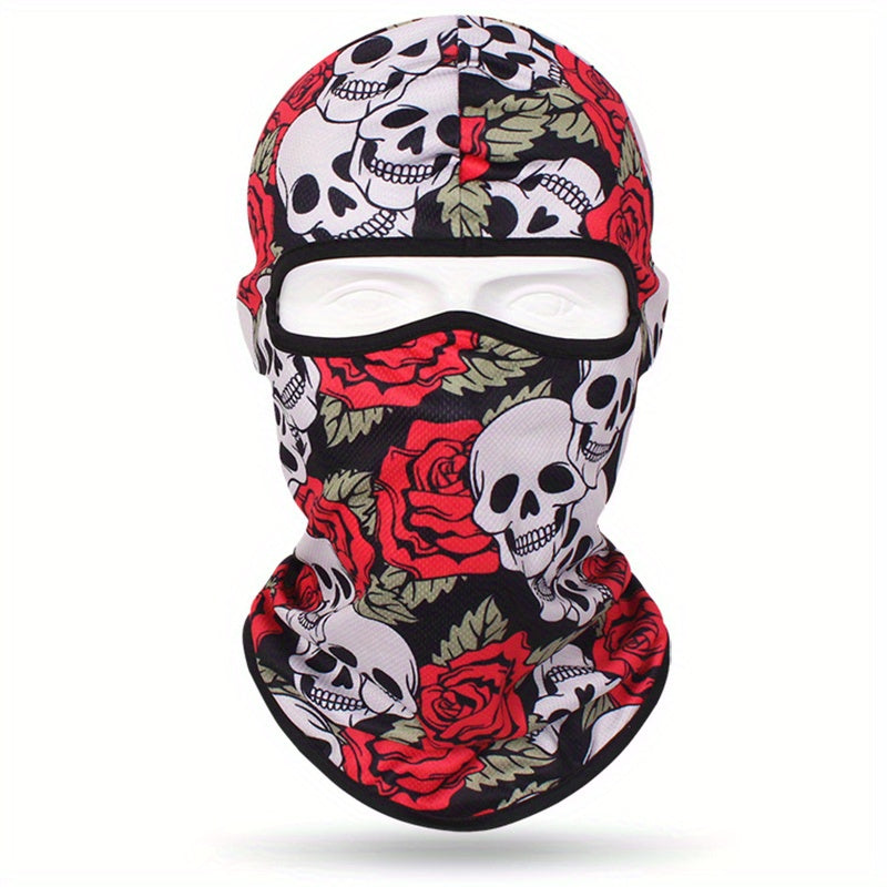 Full Face 3D Anime Skull Balaclava Ski Mask for Hip Hop Style, Suitable for both Men and Women, Perfect for Cycling, Motorcycle Riding, Skiing and Outdoor Sports