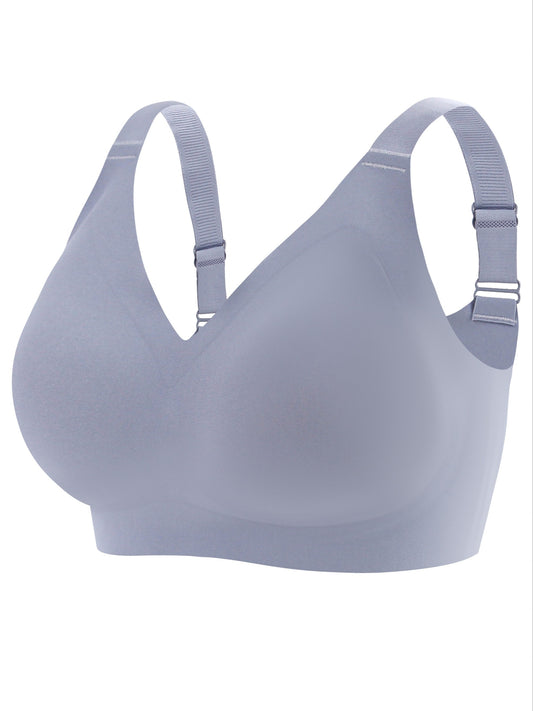 Women's Elegant Plus Size Seamless Bra with Light Padding and Full Coverage