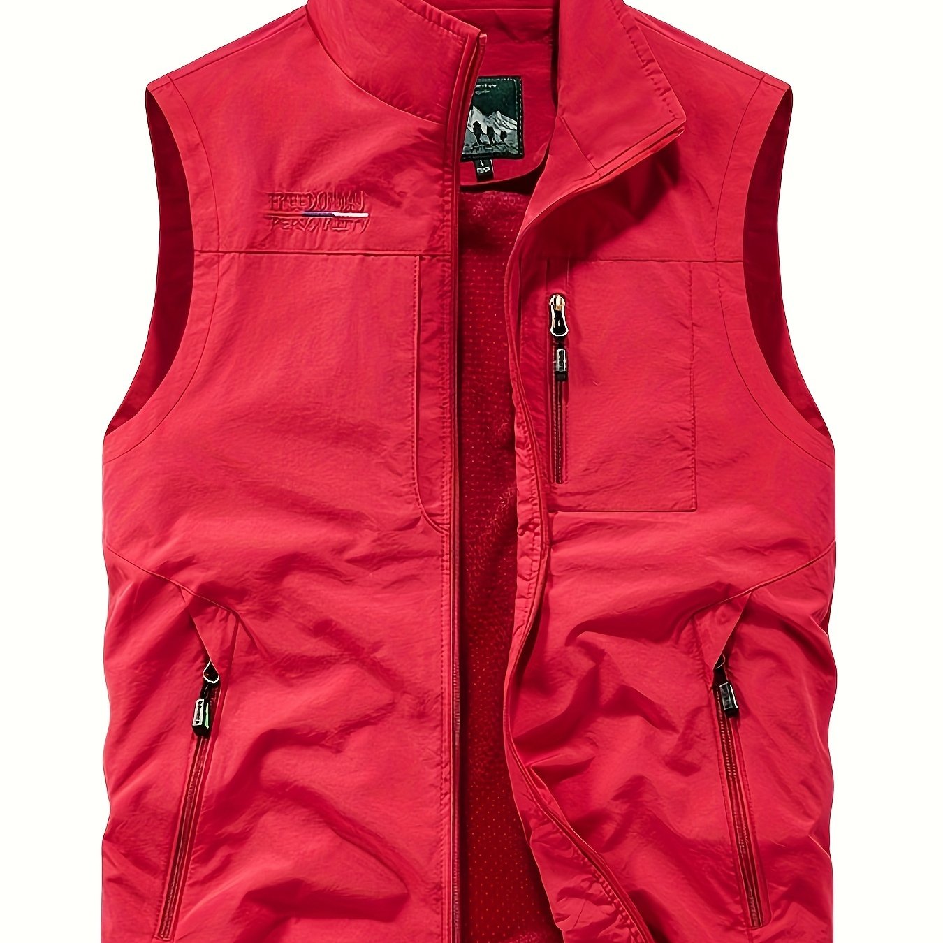 Men's Zipper Pockets Cargo Vest for outdoor activities in Spring and Summer.