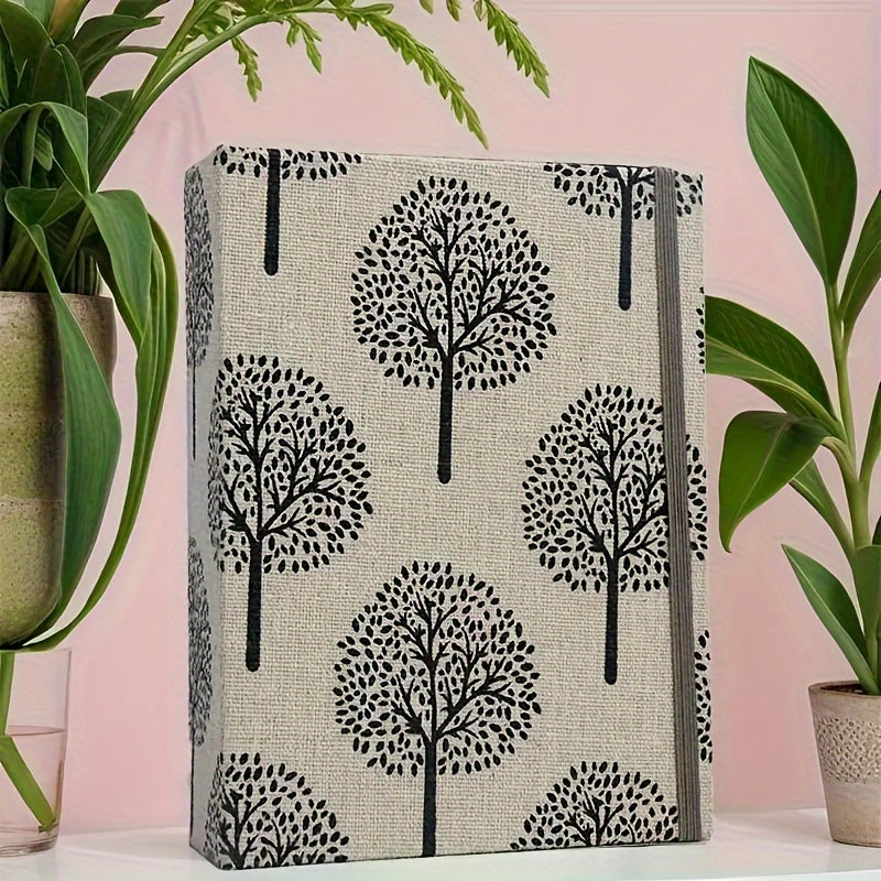 Fabric photo albums with tropical and heart designs, featuring 100 pockets for 6-inch photos. The linen cover and plastic sleeves make it a decorative memory book perfect for pictures, scrapbooking, and home decor.