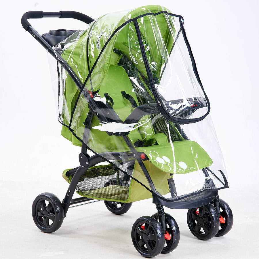 Protect your baby from the elements with a breathable, windproof, and rainproof cover for your stroller. This cover features a U-shaped zipper door and side ventilation for easy access and airflow. Suitable for use in all seasons, it will keep your