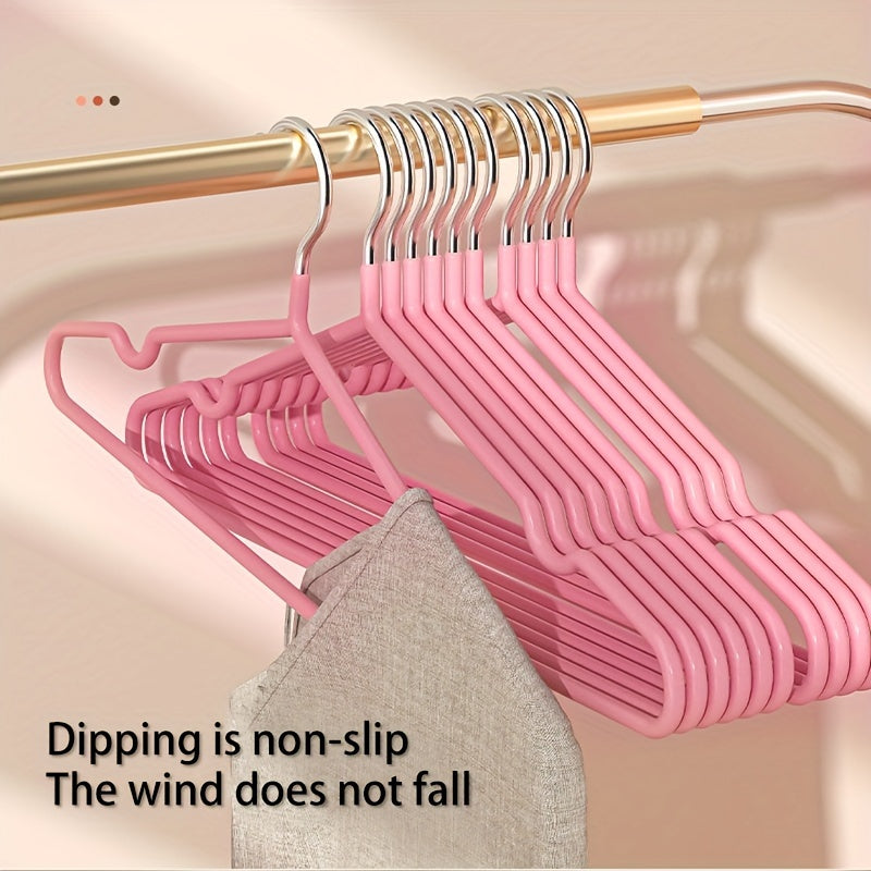 Durable Velvet Hangers in Pink & White - Non-Slip, Space-Saving Solution for Closet Organization and Retail Display