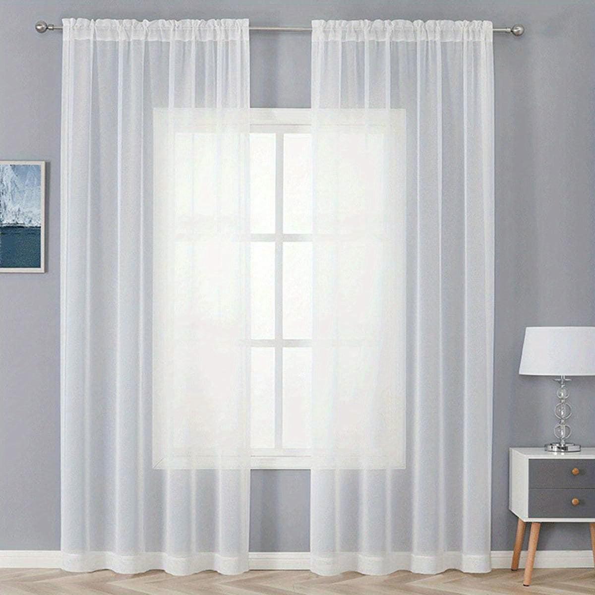 Elevate Your Home Decor with This Soft White Sheer Curtain for Balcony- Ideal for Living Room, Bedroom, Kitchen, and Bathroom!