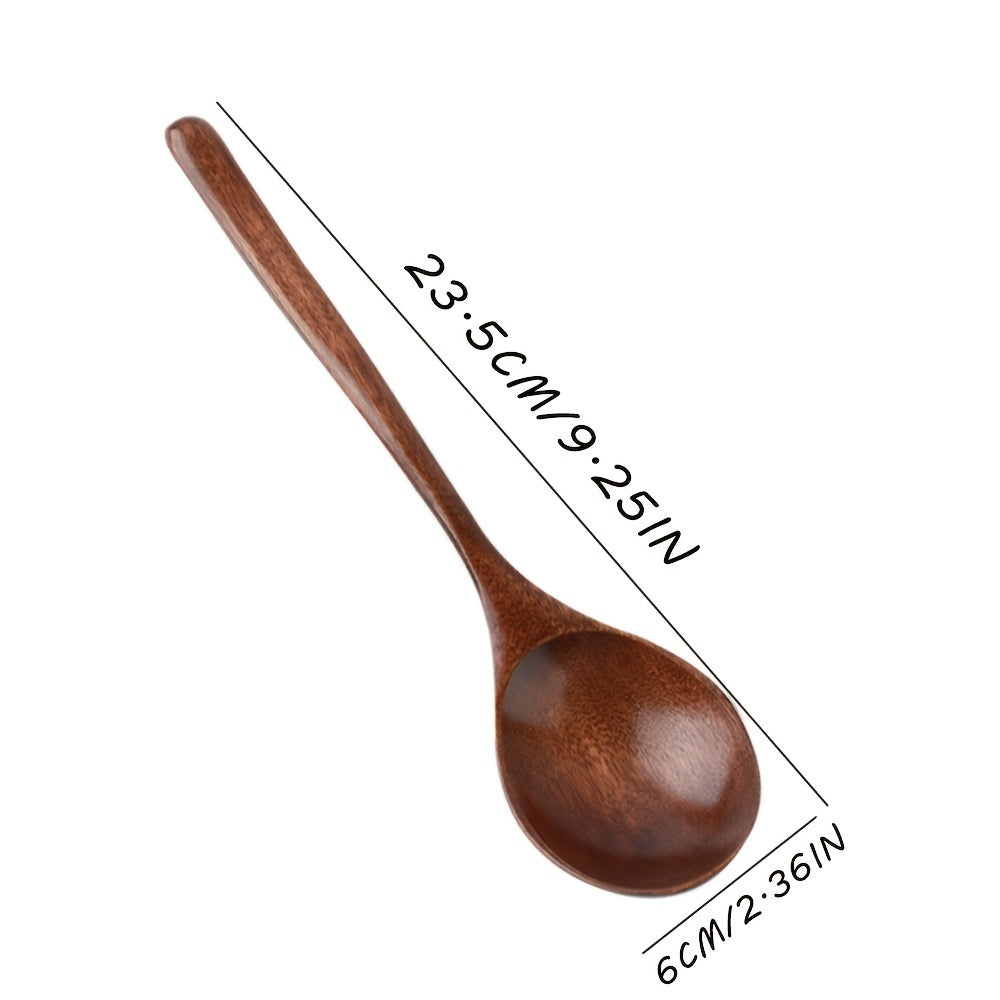 1pc Long Wooden Spoon for Healthy Weight Loss and Meal Prep