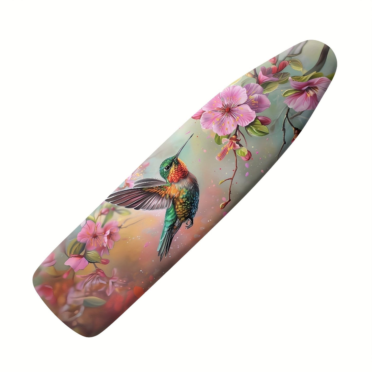 Ironing will be a breeze with our Floral Hummingbird Theme Ironing Board Cover. This cover is not only easy to install, but also features elastic edges and 3 fasteners to keep it securely in place while you work. Plus, it is machine washable for easy