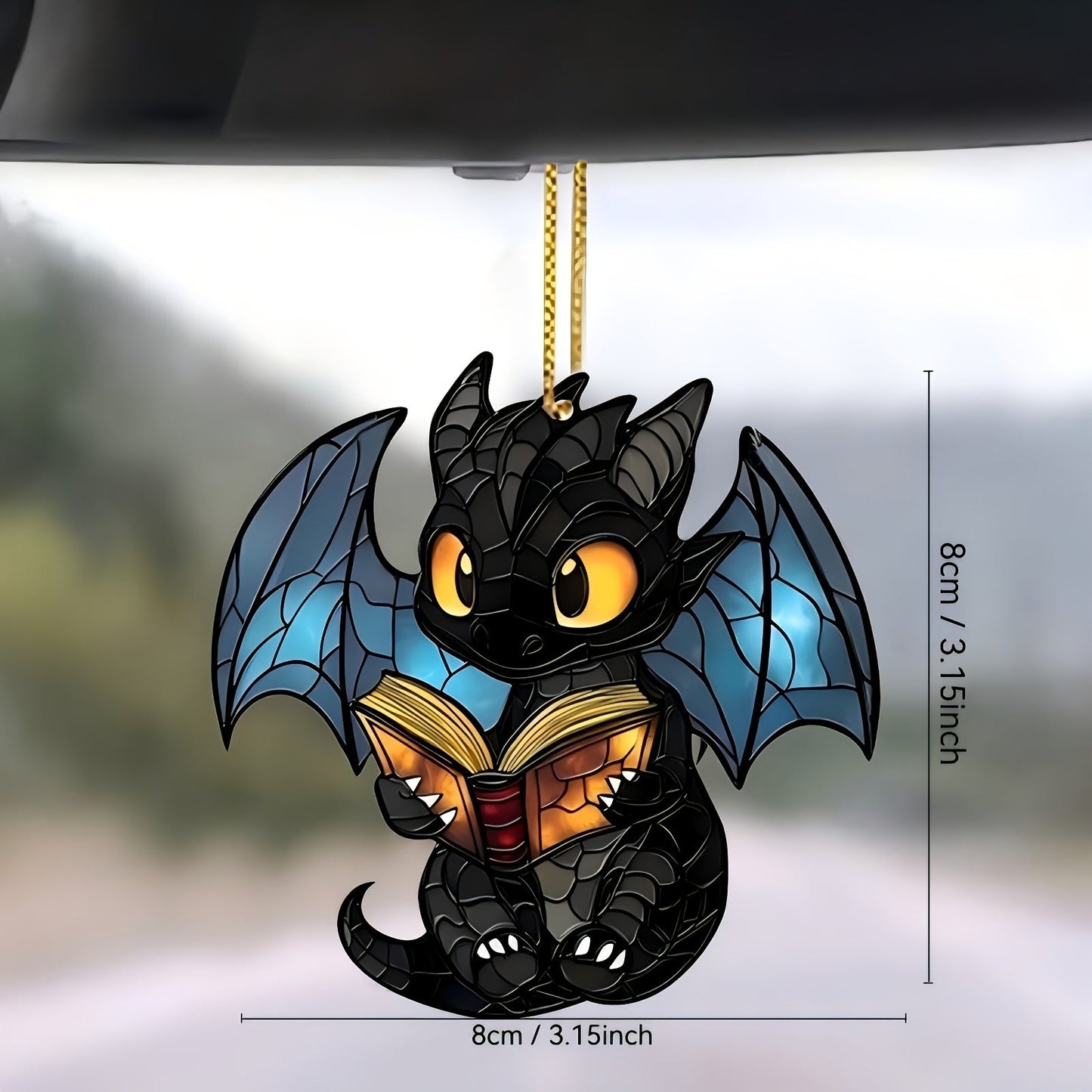 Acrylic Dragon Suncatcher - Transform your space with this Classic Style Fantasy Dragon Window Hanging! Perfect for book lovers, this versatile piece can be used as wall decor or a multipurpose art decoration. No electricity required.