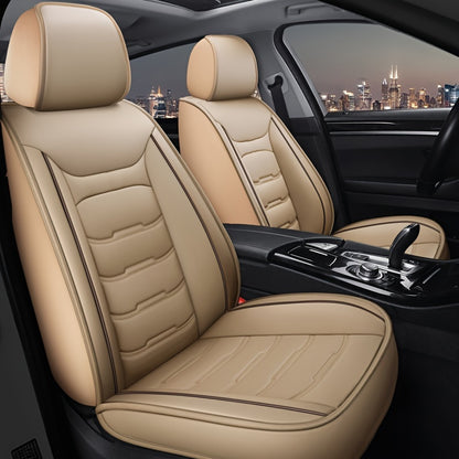 5-Seat car seat covers made of faux leather, resistant to scratches and wear, suitable for SUVs and sedans all year round.