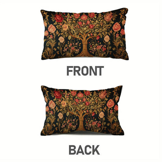 Bring a touch of nature into your home with our Tree of Life decorative pillow cover. Made from soft velvet, this 50.8x30.48cm cover features a convenient zip closure and is machine washable for easy care. Perfect for adding a cozy touch to your living