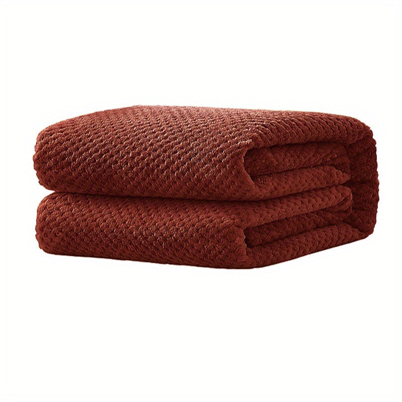 Soft and Cozy Solid Color Blanket perfect for a Comfortable Nap, Relaxing on the Couch, Keeping Warm on the Sofa, Office, Bed, Camping, or Traveling