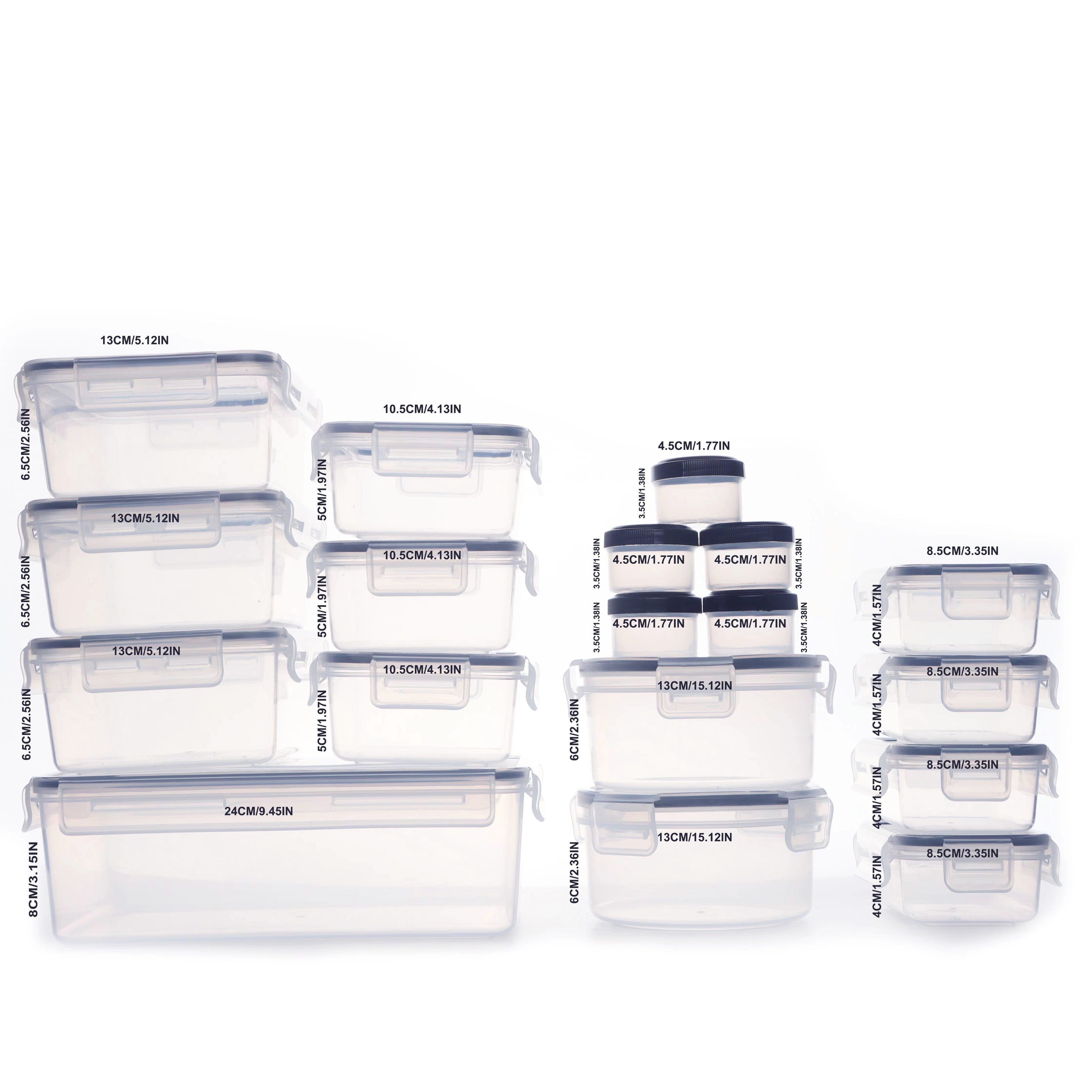 Set of 18 Food Storage Containers Featuring Airtight Lids: Leak-Proof Plastic Containers for Organizing Your Kitchen, Meal Prep, and Packing Lunches