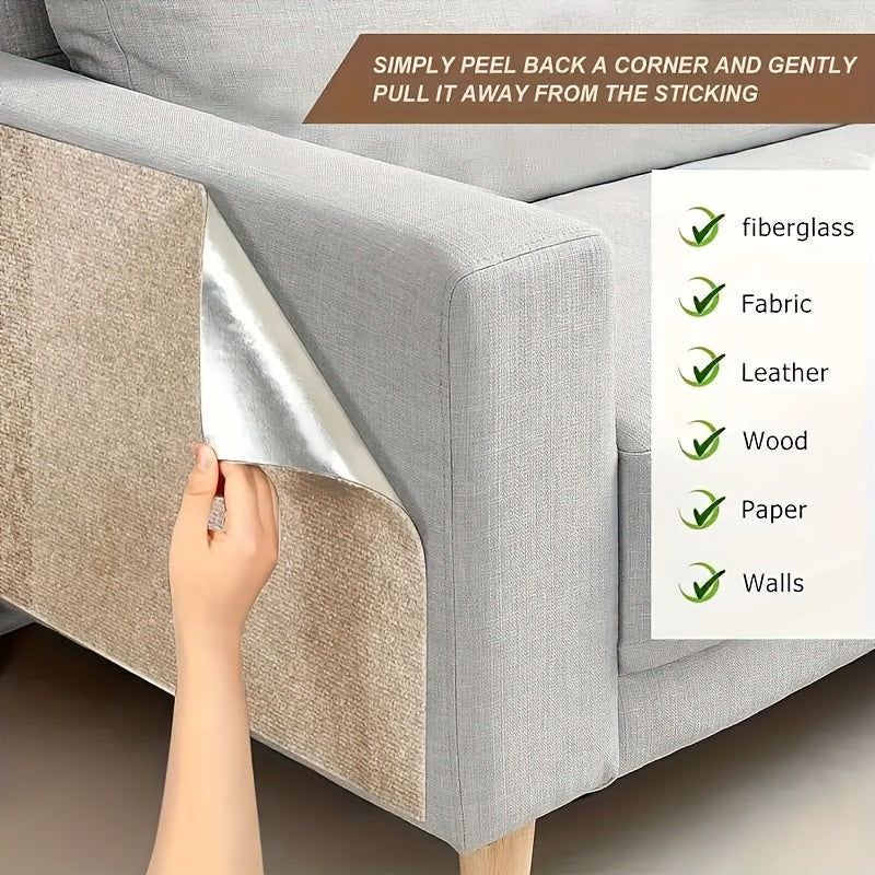 DIY self-adhesive carpet for cats, with scratching board, climbing mat, tree stand, and climbing stickers. Protects furniture and entertains cats.