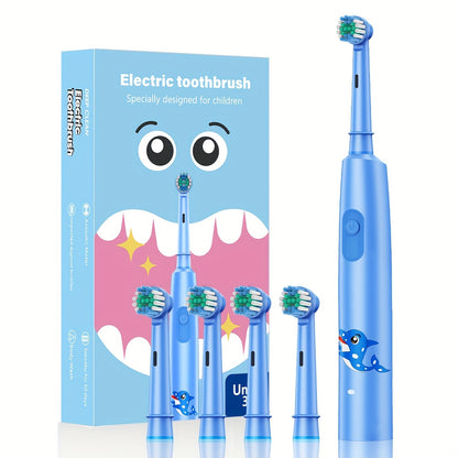 Youth electric toothbrush with 3 modes, USB rechargeable, and soft bristles for deep cleaning.