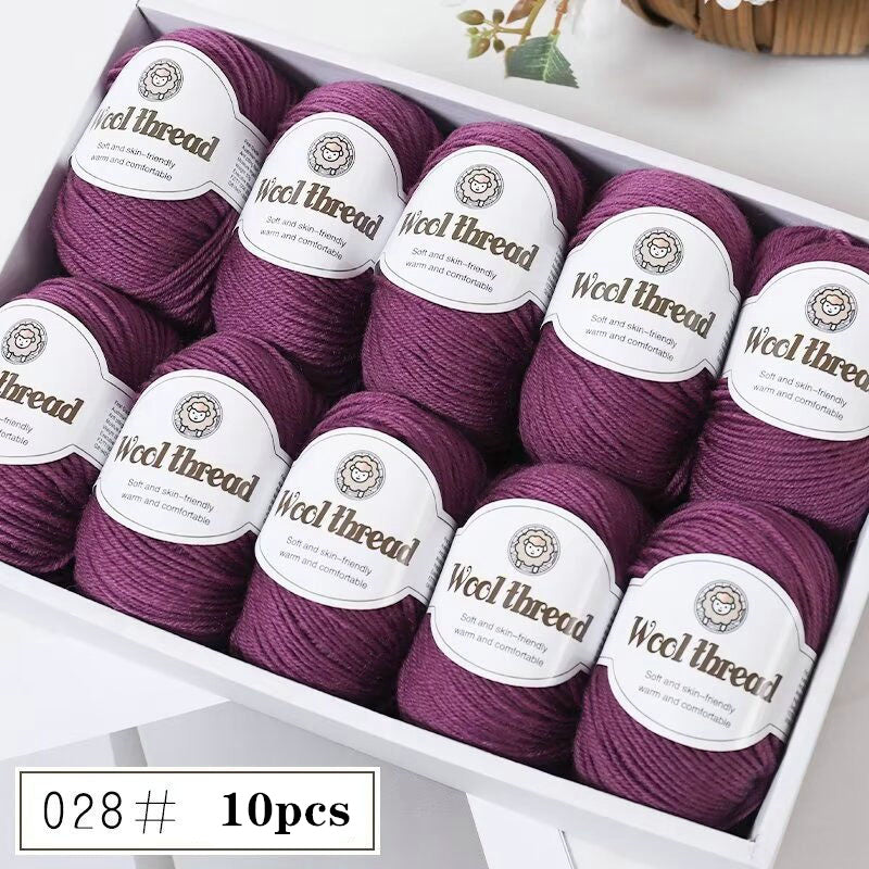 10pcs of Australian Wool Yarn [Approx. 500G/10 Balls Per Pack], Ideal for Crocheting Sweaters, Coats, Vests, Scarves, Hats, and DIY Knitwear, Soft, Warm, and Easy to Knit.