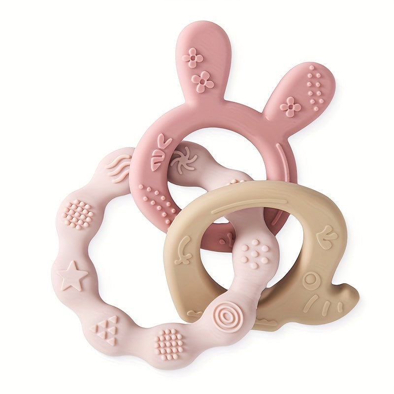 Adorable Rabbit-Shaped Teether for Babies - Made from BPA-Free Silicone, Gentle on Gums, Perfect for Soothing Teething Babies and Toddlers