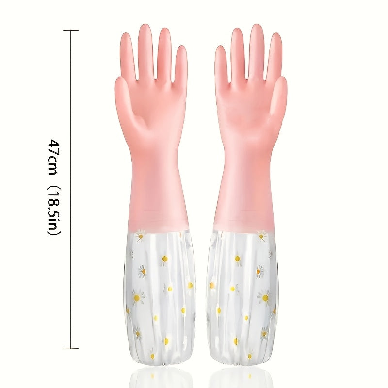 Essential for home use, these lightweight PVC waterproof cleaning gloves are non-slip and alcohol-free. Perfect for kitchen, bathroom, living room, and bedroom use, they are a multi-functional household essential.