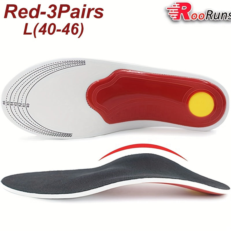 Rooruns Unisex Sports Insoles, Anti Odor, Sweat Absorbing, Breathable, Thick, Lightweight, Comfortable, Customizable