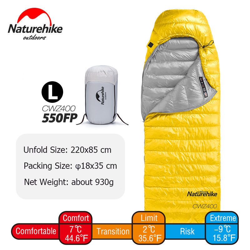 Naturehike Ultra-Light Goose Down Sleeping Bags provide ultimate comfort for winter camping.