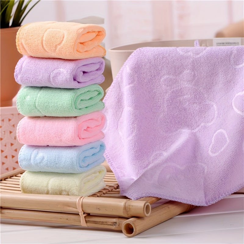 5 cute pattern washcloths, soft and absorbent, perfect for the bathroom. Size: 24.99*24.99cm