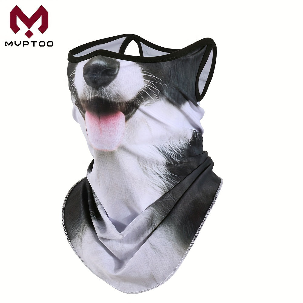 Stay warm and stylish with the MVPTOO 3D Printed Scarf featuring hanging ear loops and an animal print design. Ideal for cycling, motorcycling, and outdoor activities, this versatile accessory can be worn as a balaclava, full face mask, or neck warmer.