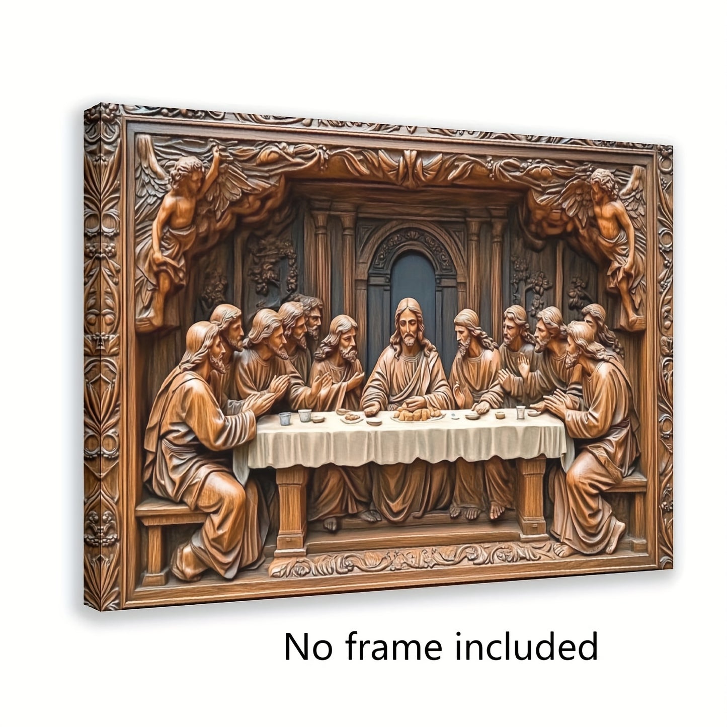 Last Supper poster for room decoration in wooden frame canvas print. Ideal for living room or bedroom.