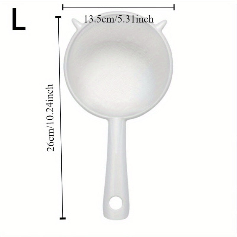 Ultra-fine Polypropylene Soy Milk Filter Mesh Sieve Set includes 3 pieces - Leak Spoon, Household Juice Squeeze, perfect for Self-brewed Fruit Wine and Rice Wine filtration.