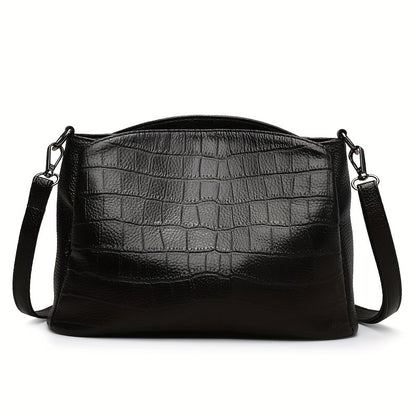 New fashion leather crossbody bag for women with multiple layers and soft leather shoulder strap.